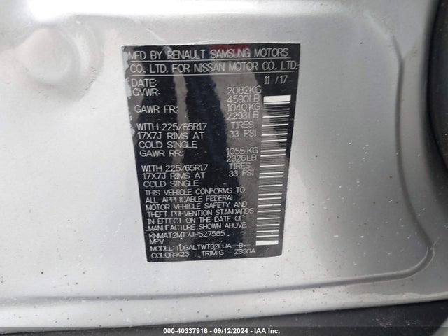 Nissan ROGUE SV 2018 KNMAT2MT7JP527585 Image 9