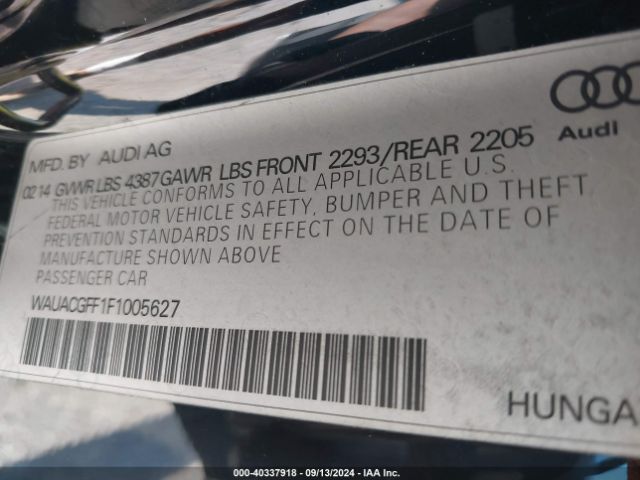 WAUACGFF1F1005627 Audi A3 1.8t Premium