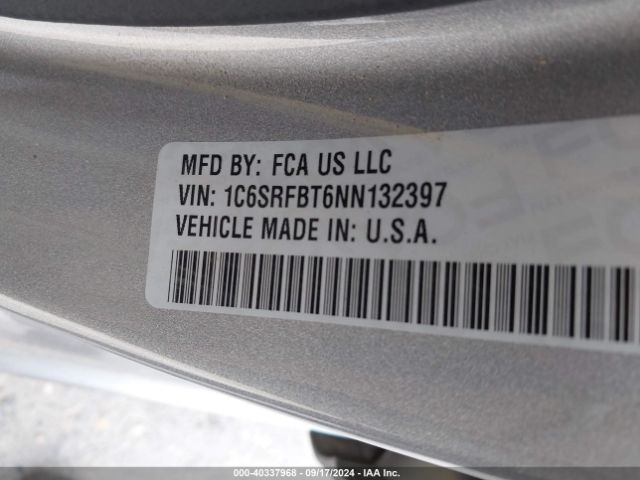 1C6SRFBT6NN132397 RAM 1500 Big Horn Quad Cab 4x4 6'4 Box