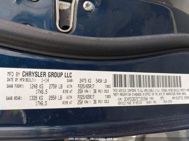 Dodge Journey Sxt 2014 3C4PDCBG7ET191540 Image 9