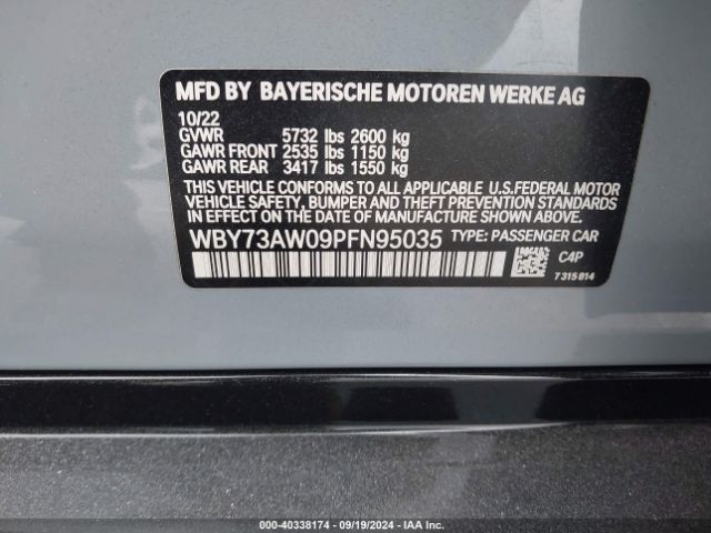 WBY73AW09PFN95035 BMW I4 Edrive40