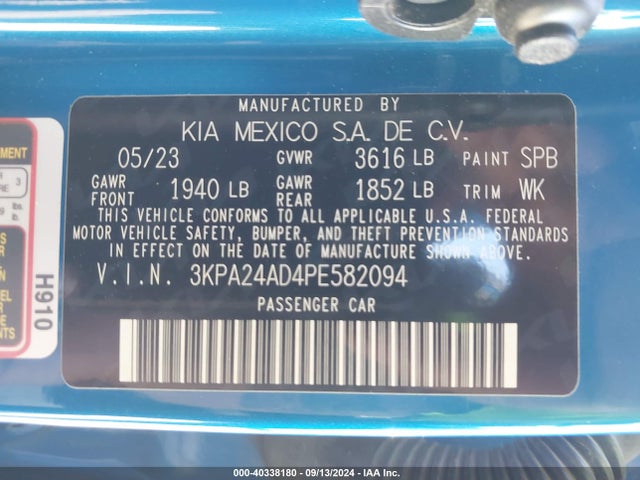 KIA RIO S 2023 3KPA24AD4PE582094 Image 9
