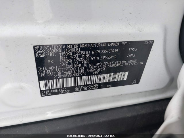 Toyota Rav4 Xle Premium 2024 2T3C1RFV9RW337731 Image 9