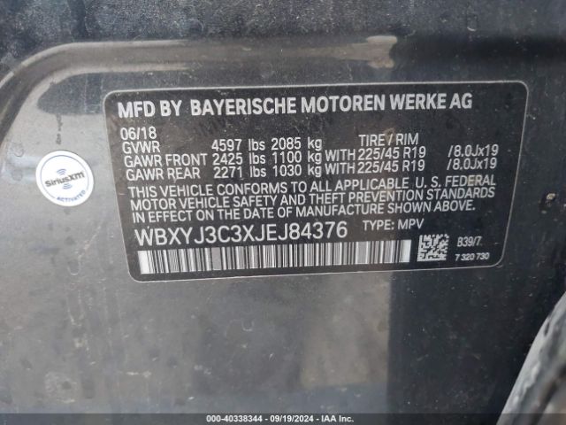 WBXYJ3C3XJEJ84376 BMW X2 Sdrive28i