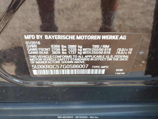 5UXKR0C57G0S86007 BMW X5 Xdrive35i