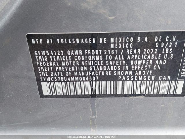 2021 VOLKSWAGEN JETTA 3VWC57BU4MM084637 Photo 8