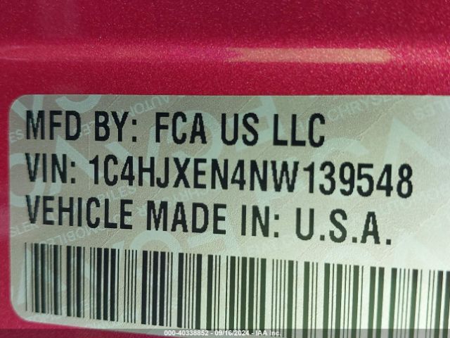 1C4HJXEN4NW139548 Jeep Wrangler Unlimited Sahara 4x4