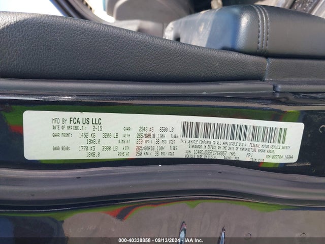 Dodge DURANGO LIMITED 2015 1C4RDJDG5FC760957 Image 9