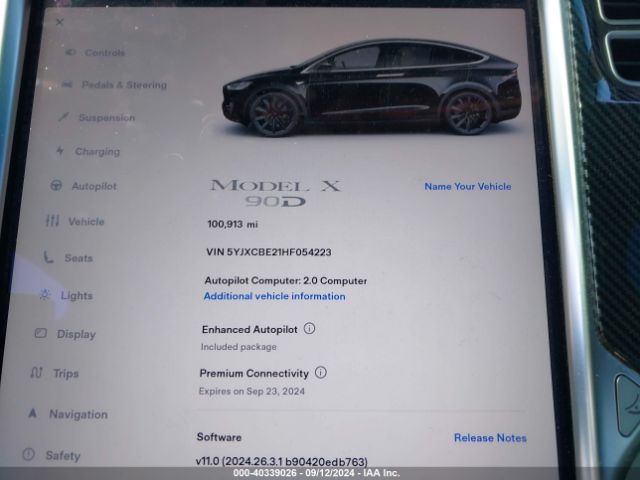 5YJXCBE21HF054223 Tesla Model X 100d/75d/90d