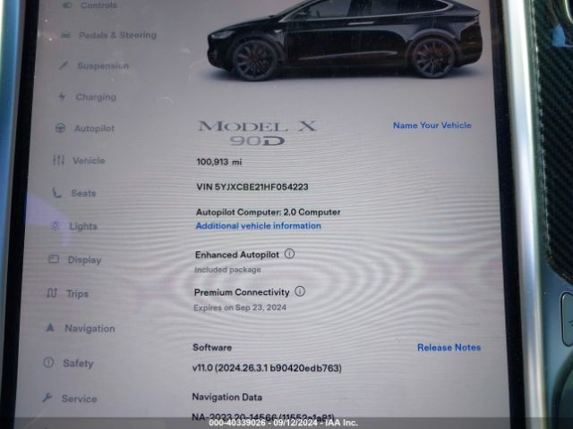 5YJXCBE21HF054223 Tesla Model X 100d/75d/90d