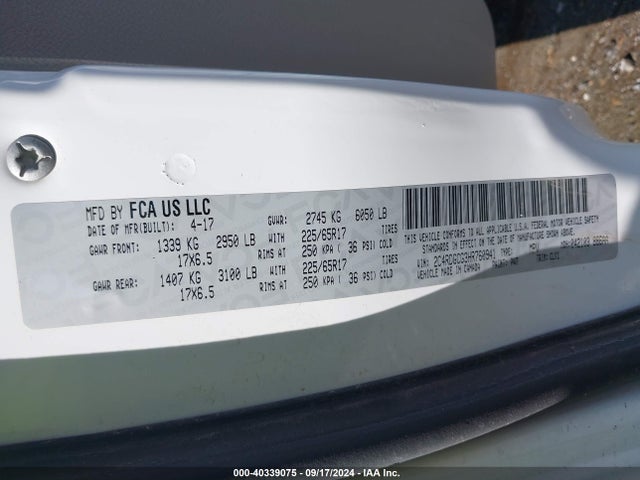 Dodge Grand Caravan Sxt 2017 2C4RDGCG3HR760941 Image 9