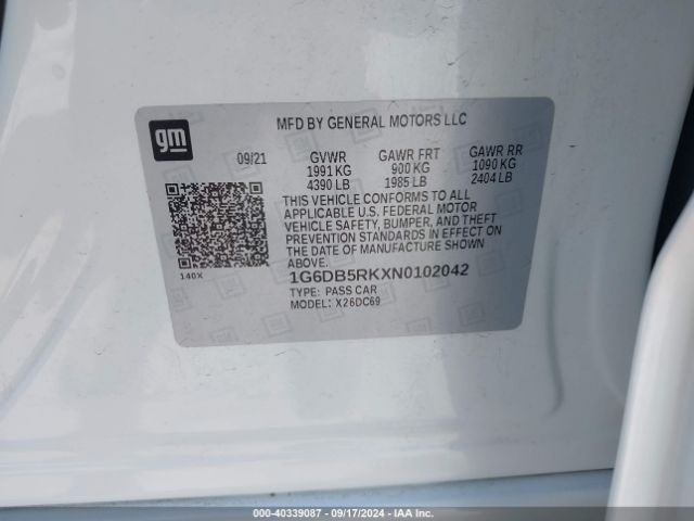 1G6DB5RKXN0102042 Cadillac Ct4 Premium Luxury
