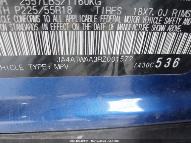 JA4ATWAA3RZ001572 Mitsubishi Eclipse Cross Se S-awc/sel S-awc