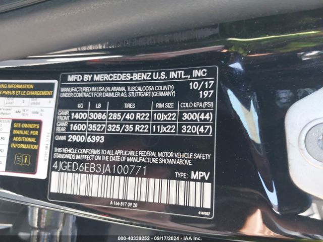 4JGED6EB3JA100771 Mercedes-Benz Amg Gle 43 Coupe 4matic