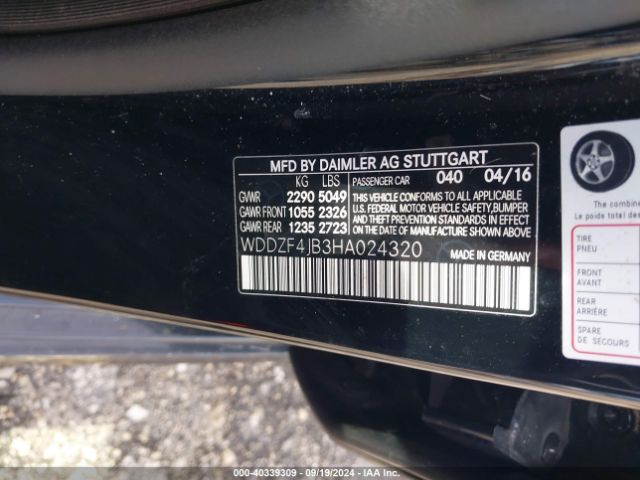 WDDZF4JB3HA024320 Mercedes-Benz E 300