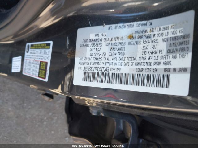 JM3TB2DV1F0447249 Mazda Cx-9 Grand Touring