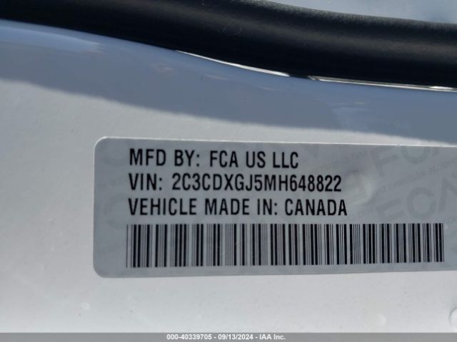 2C3CDXGJ5MH648822 Dodge Charger Scat Pack Widebody Rwd