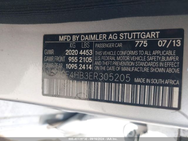 WDDGF4HB3ER305205 Mercedes-Benz C 250 Luxury/sport