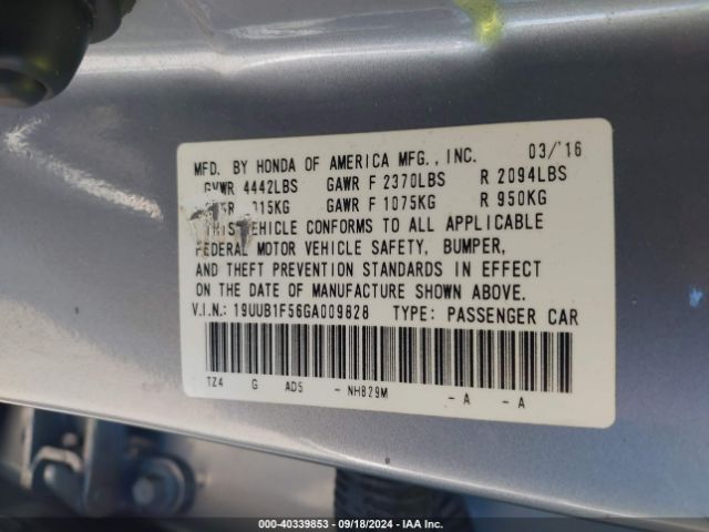 19UUB1F56GA009828 Acura TLX TECH