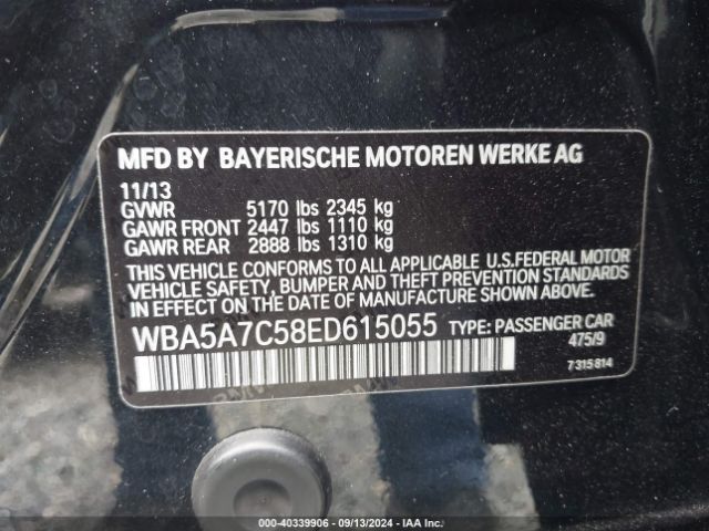 WBA5A7C58ED615055 BMW 528i Xdrive