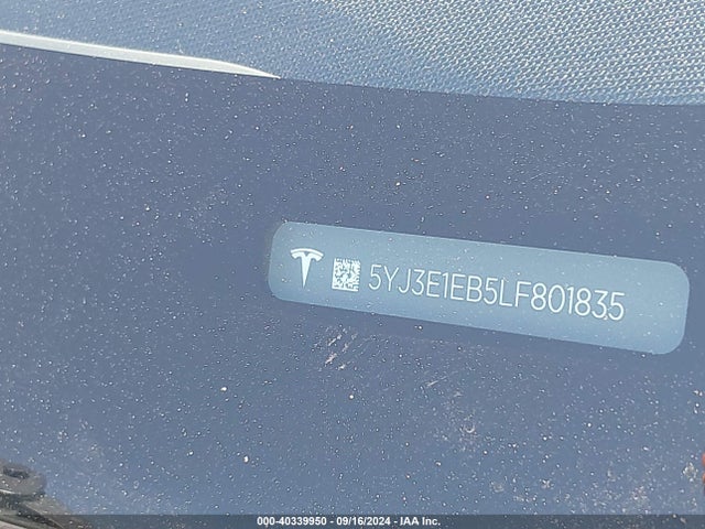 2020 TESLA MODEL 3 5YJ3E1EB5LF801835 Photo 8