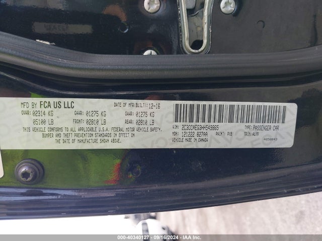 2C3CCAEG3HH549865 Chrysler 300C