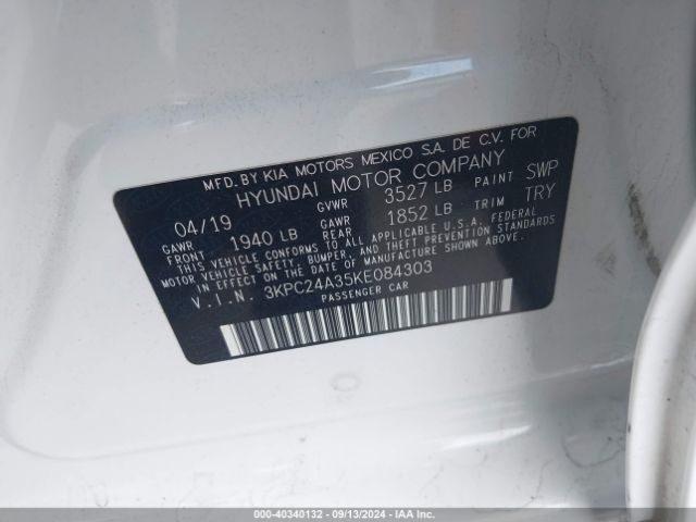3KPC24A35KE084303 Hyundai ACCENT SE
