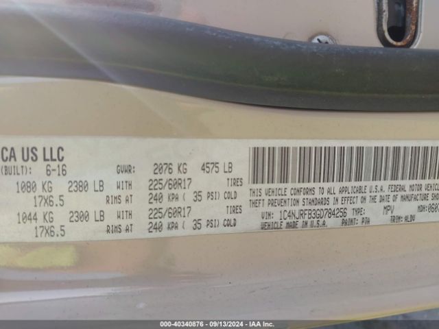 1C4NJRFB3GD784256 Jeep Patriot High Altitude Edition