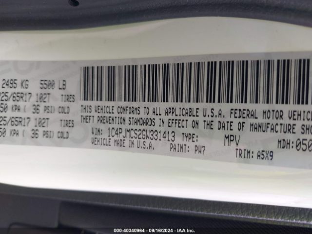 1C4PJMCS2GW331413 Jeep Cherokee Latitude