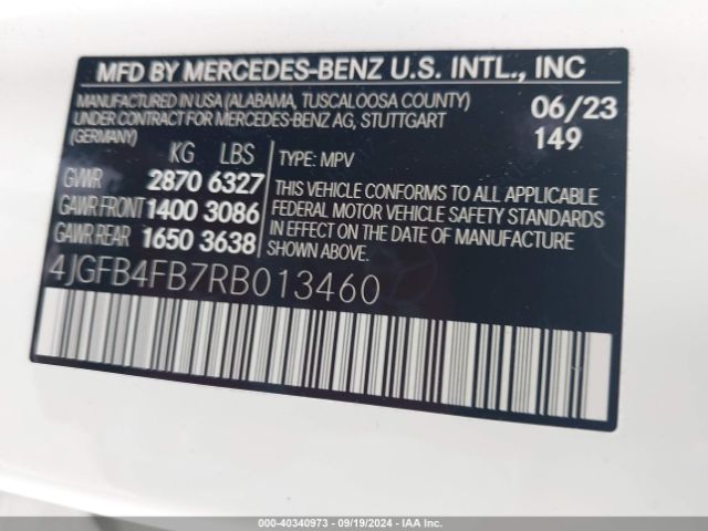 4JGFB4FB7RB013460 Mercedes-Benz Gle 350 4matic