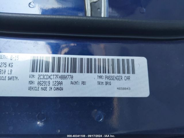 2C3CDXCT7FH880770 Dodge CHARGER R/T