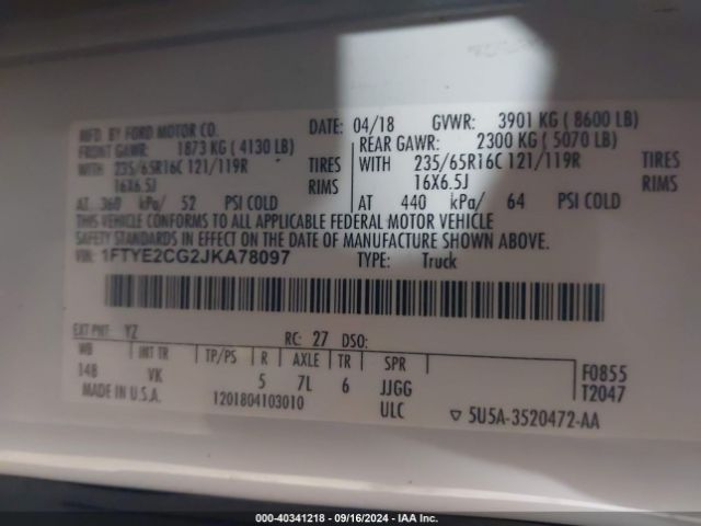 1FTYE2CG2JKA78097 Ford Transit-150