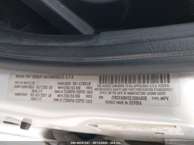 ZFBCFABH3EZ004618 Fiat 500l Easy