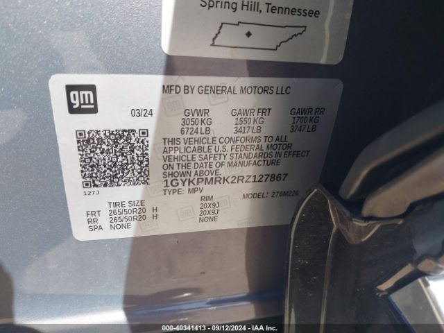 1GYKPMRK2RZ127867 Cadillac Lyriq Tech W/1sa