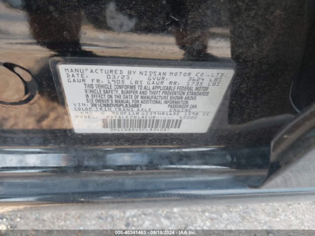 3N1CN8DV5PL834087 Nissan Versa 1.6 S Xtronic Cvt