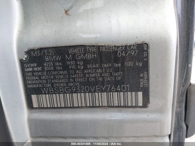 1997 BMW M3 WBSBG9320VEY76401 Photo 8
