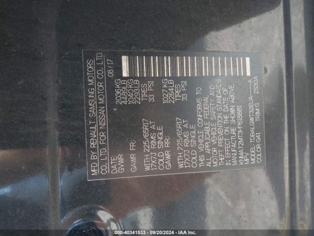 KNMAT2MT3HP618881 Nissan ROGUE SV