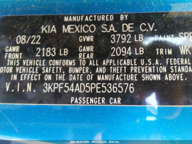KIA Forte Gt-line 2023 3KPF54AD5PE536576 Image 9