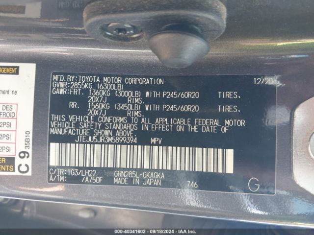 JTEJU5JR3M5899394 Toyota 4runner Nightshade Special Edition