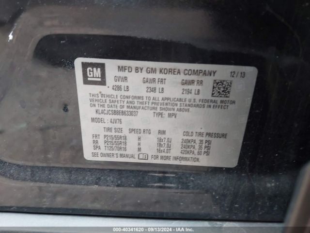 KL4CJCSB8EB633037 Buick Encore Leather
