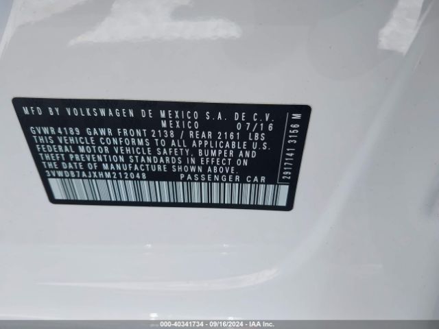 3VWDB7AJXHM212048 Volkswagen Jetta 1.4t Se