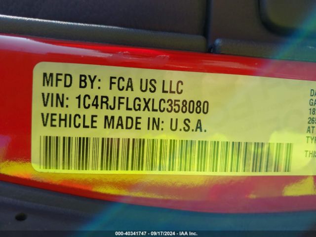 1C4RJFLGXLC358080 Jeep Grand Cherokee Trailhawk 4x4