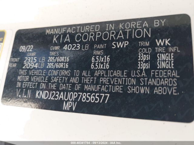 KNDJ23AU0P7856577 KIA SOUL LX