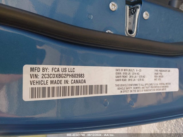 Dodge Charger Sxt 2023 2C3CDXBG2PH603983 Image 9