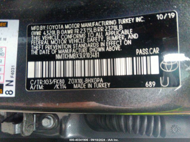 NMTKHMBX3LR103481 Toyota C-HR XLE