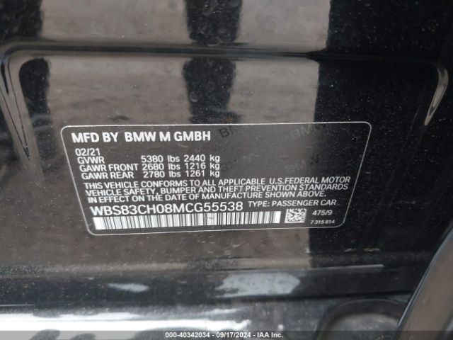 WBS83CH08MCG55538 BMW M5