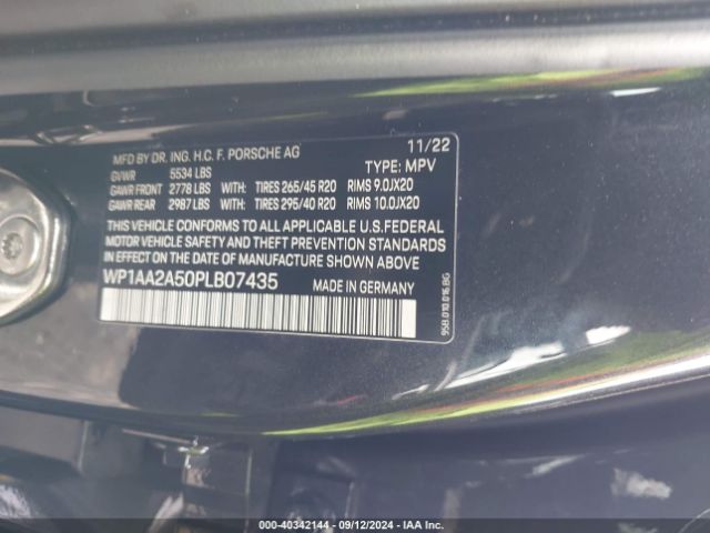 WP1AA2A50PLB07435 Porsche Macan T