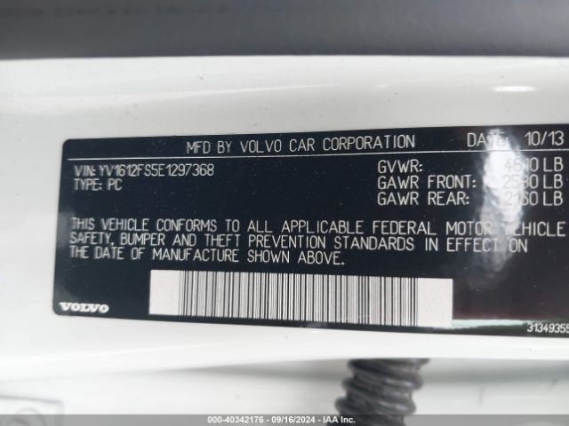 YV1612FS5E1297368 Volvo S60 T5