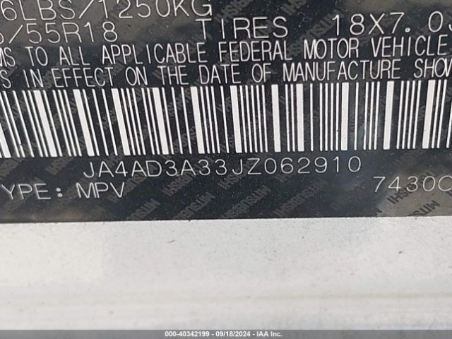 2018 MITSUBISHI OUTLANDER JA4AD3A33JZ062910 Photo 8