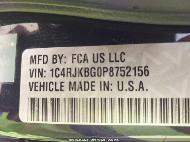 1C4RJKBG0P8752156 Jeep Grand Cherokee L Limited 4x4
